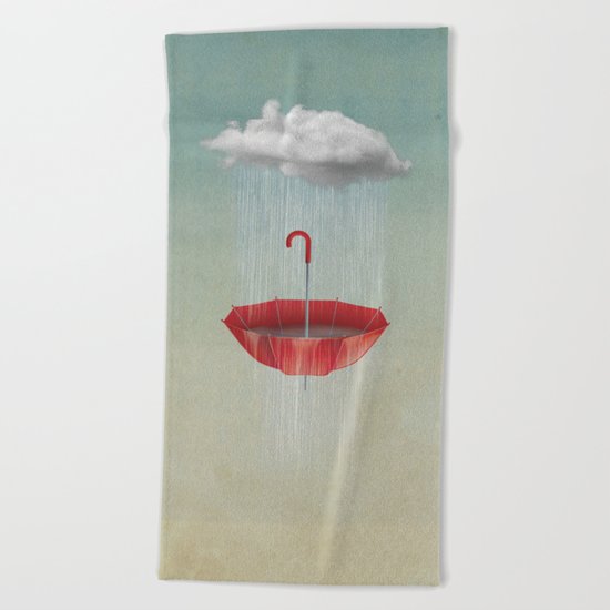 Embracing the Rain Beach Towel