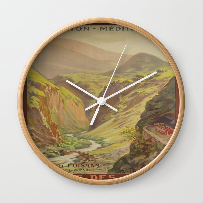 Vintage poster - Route des Alpes, France Wall Clock