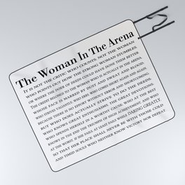 The Woman In The Arena Quote, Daring Greatly Speech Picnic Blanket