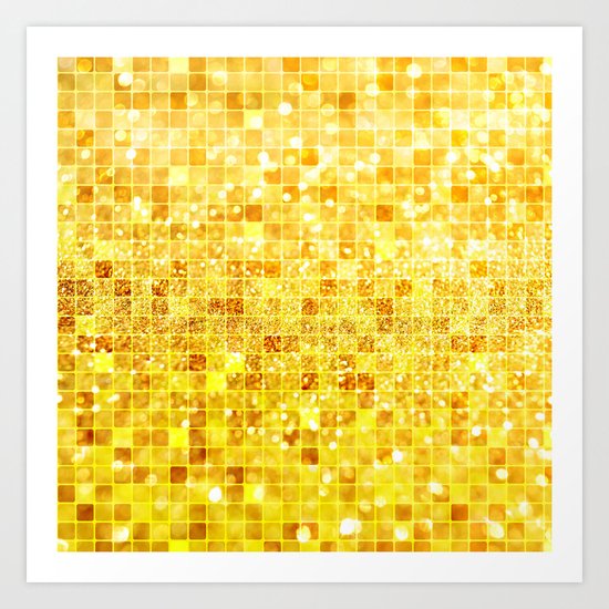 Disco Gold - Glitter Art Print