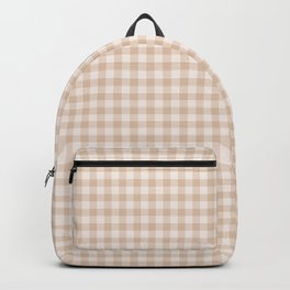 Gingham Plaid Pattern - Warm Neutral Backpack