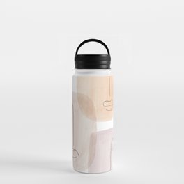 Pastel abstract faces Water Bottle