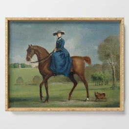 The Countess of Coningsby in the Costume of the Charlton Hunt Serving Tray