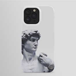 Statue of David with Gold Watch iPhone Case
