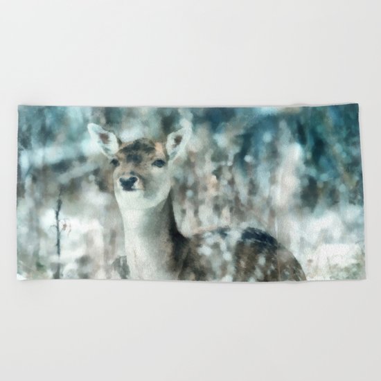 Roe deer Beach Towel