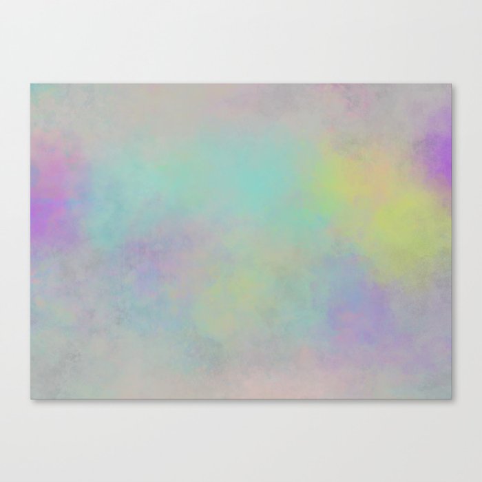 Colorful watercolor space Canvas Print