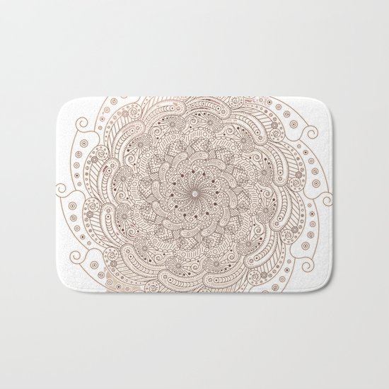 Round ornament Bath Mat