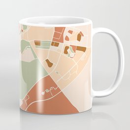 DUBAI UAE CITY MAP EARTH TONES Coffee Mug