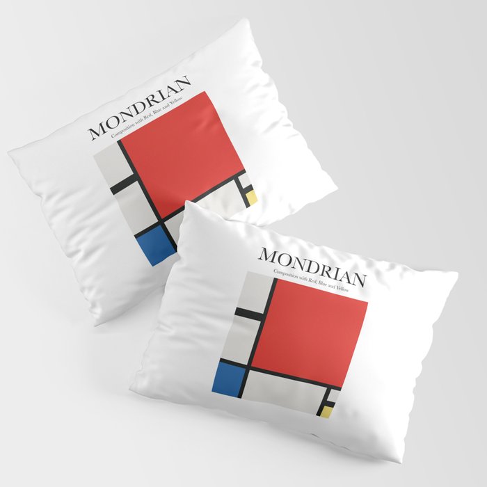 Mondrian - Composition with Red, Blue and Yellow Pillow Sham