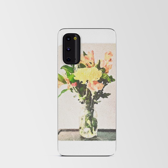 Yellow Cut Flowers in a Vase Android Card Case