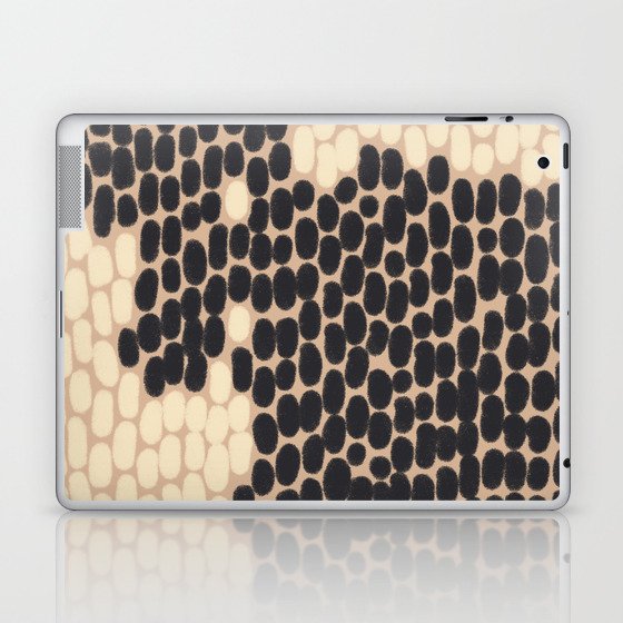 Abstract neutral design in cream, brown and black Laptop & iPad Skin