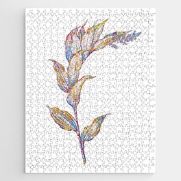 Floral Treacleberry Mosaic on White Jigsaw Puzzle