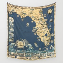 Florida Map Wall Tapestries For Any Decor Style Society6