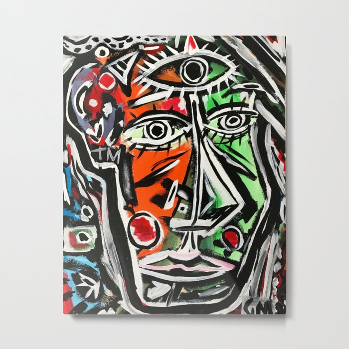 Untitiled - Abstract portrait painting Metal Print