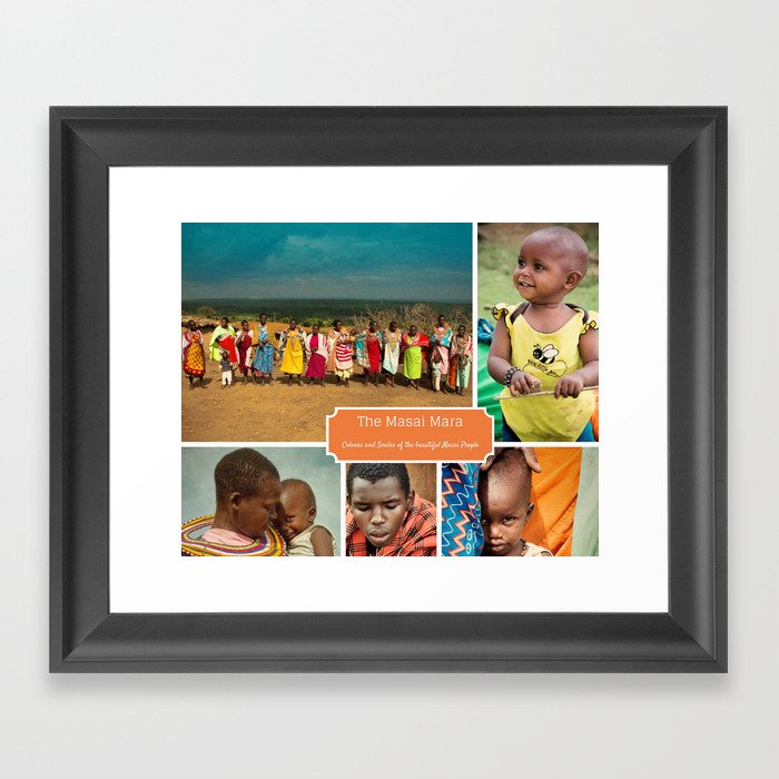 The Smiles and Colors of the Masai Framed Art Print