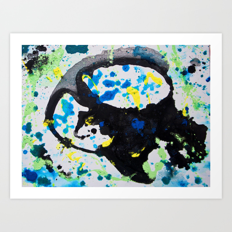 Medusa Abstract Paint Art Print By Lxsunart Society6