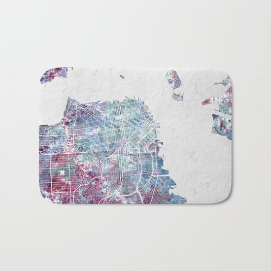 San Francisco map Bath Mat