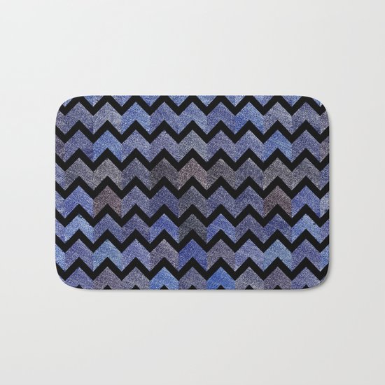 Glitter Chevron Bath Mat