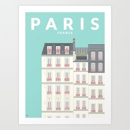 Paris, France Travel Poster Art Print