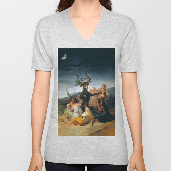 Francisco Goya The Sabbath of witches V Neck T Shirt