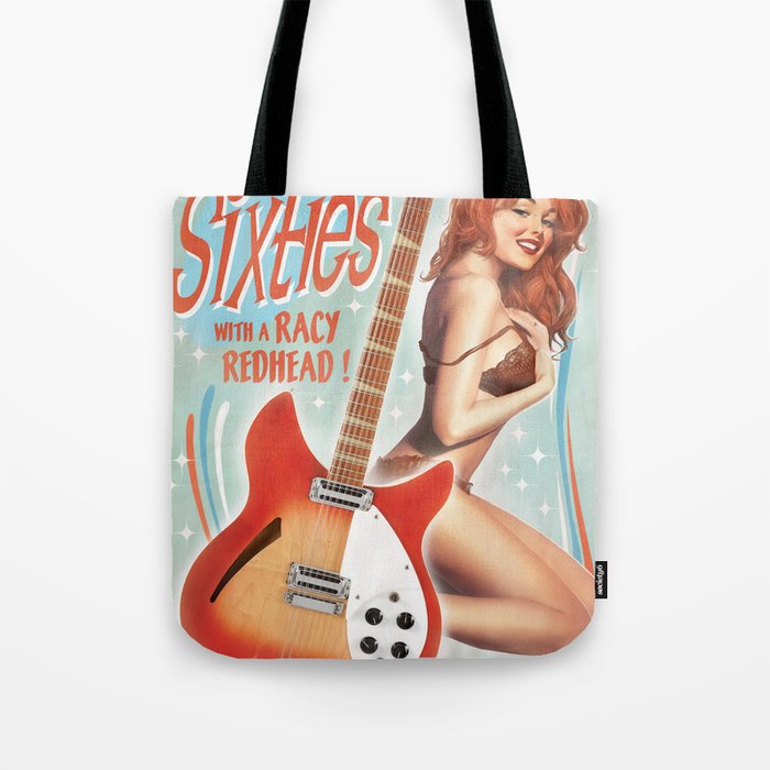 Guitar Girl 03 'Racy Redhead' Tote Bag