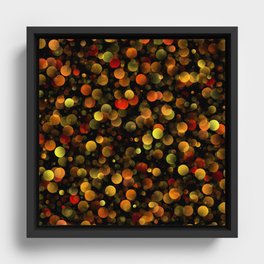Yellow red bubble Framed Canvas