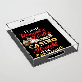 Casino Slot Machine Game Chips Card Player Acrylic Tray