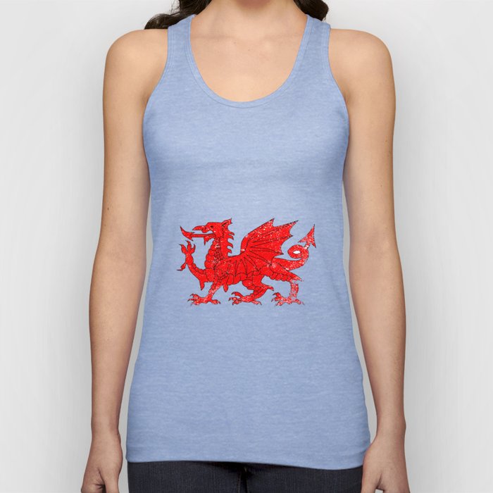 Welsh Dragon With Grunge Tank Top