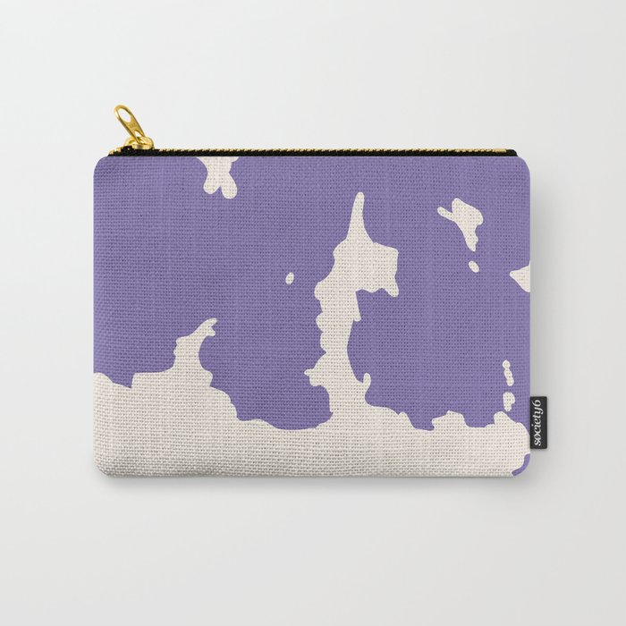 Retro Purple Cowhide Spots Carry-All Pouch