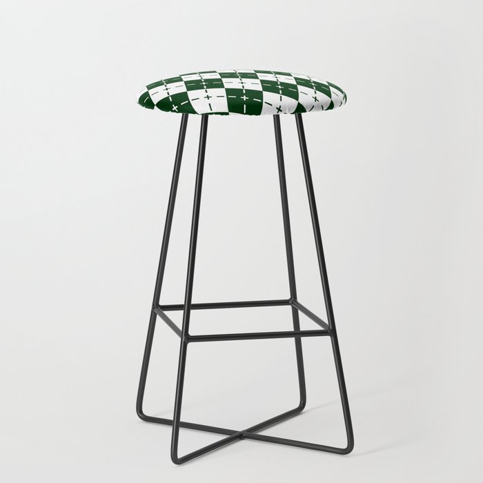 Emerald Green Diamond Argyle Pattern Bar Stool