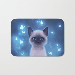Siamese kitten Bath Mat | Art, Magic, Animal, Painting, Witchy, Kawaii, Pet, Magical, Adorable, Feline 