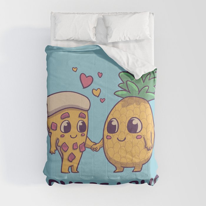 Love is Love Pineapple Pizza // Pride, LGBTQ, Gay, Trans, Bisexual, Asexual Comforter