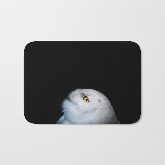 Winter White Snowy Owl Bath Mat