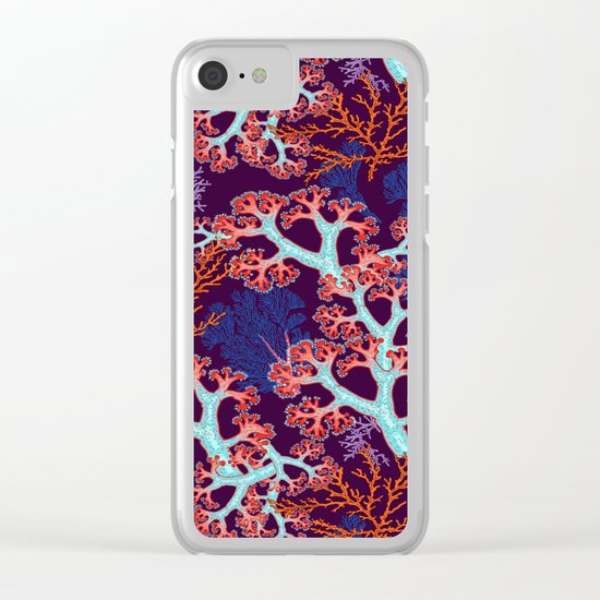 coral dream Clear iPhone Case