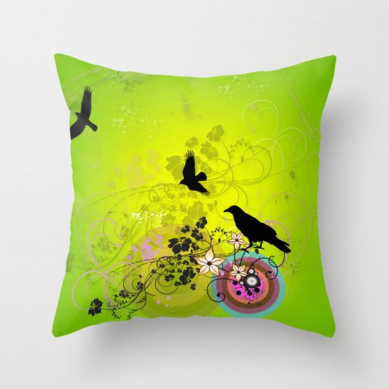 crow Throw Pillow