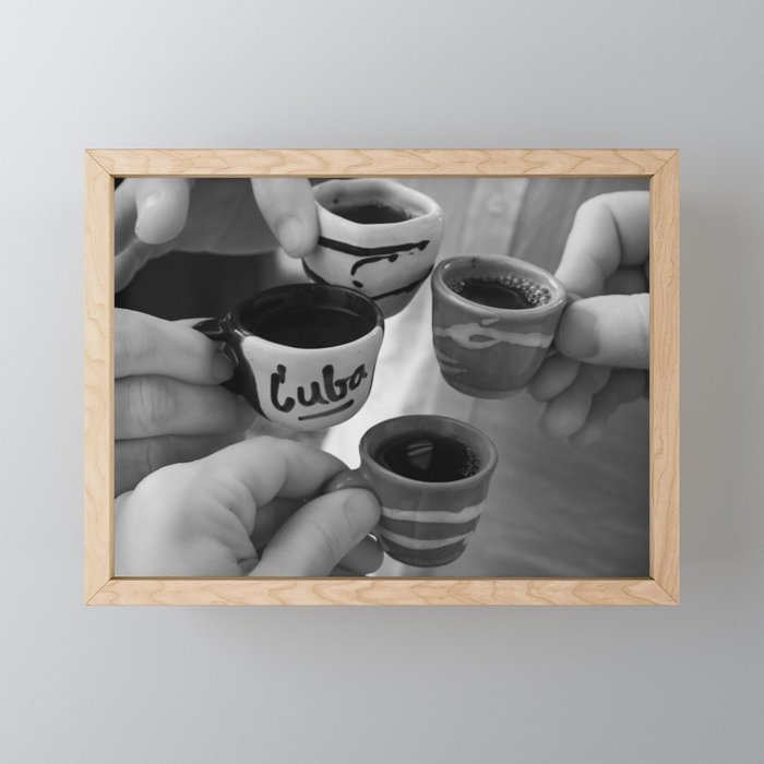 Cuban Coffee with Friends Framed Mini Art Print