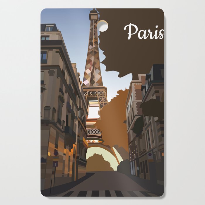 Paris Illustration Cutting Board