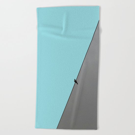 Solitude in blue Beach Towel