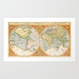 Vintage map Art Print