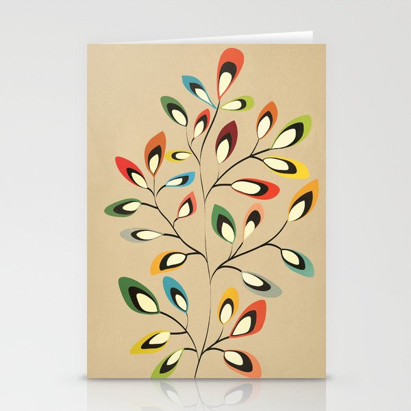 Mid-Century Abstract Branch 02 Stationery Cards