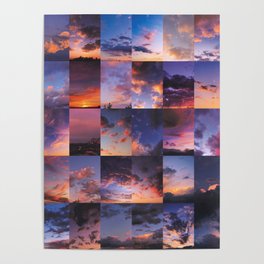 Favorite Collage of Sunsets Poster