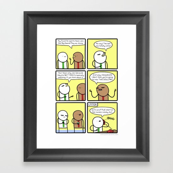 Antics #281 - payment past due Framed Art Print