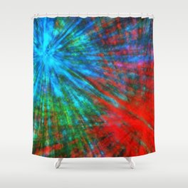Abstract Big Bangs 001 Shower Curtain