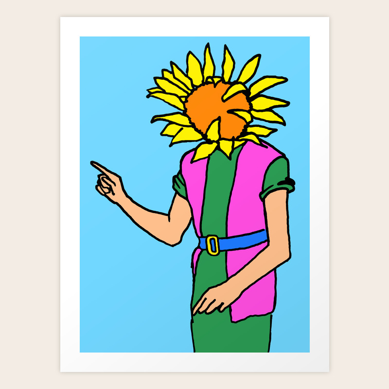 Sunflower Paintings Sunflower Art Sunflower Illustrations Art Print By Vincentrussell Society6