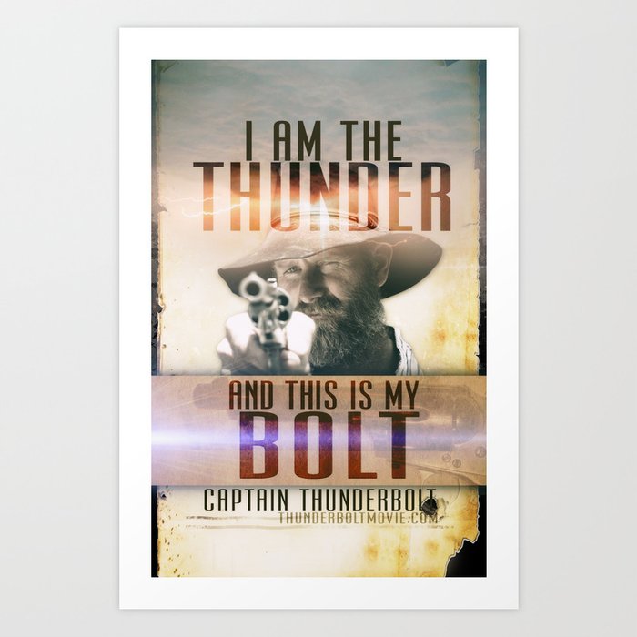 Thunderbolt Movie-I Am The Thunder Version 2 Art Print