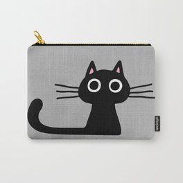 Quirky Black Kitty Cat Carry-All Pouch