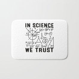 In Science We Trust Bath Mat | Microscope, Geek, Science, Insciencewe, Scienceisreal, Chemist, Graphicdesign, Facts, Important, Sciencemarch 
