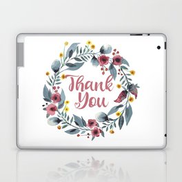 Thank You Note - Cute Floral  Laptop Skin