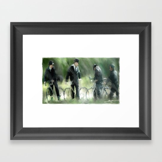 Wheel Trouble Framed Art Print