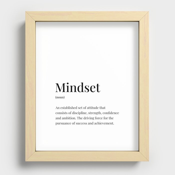 Mindset Definition  Recessed Framed Print